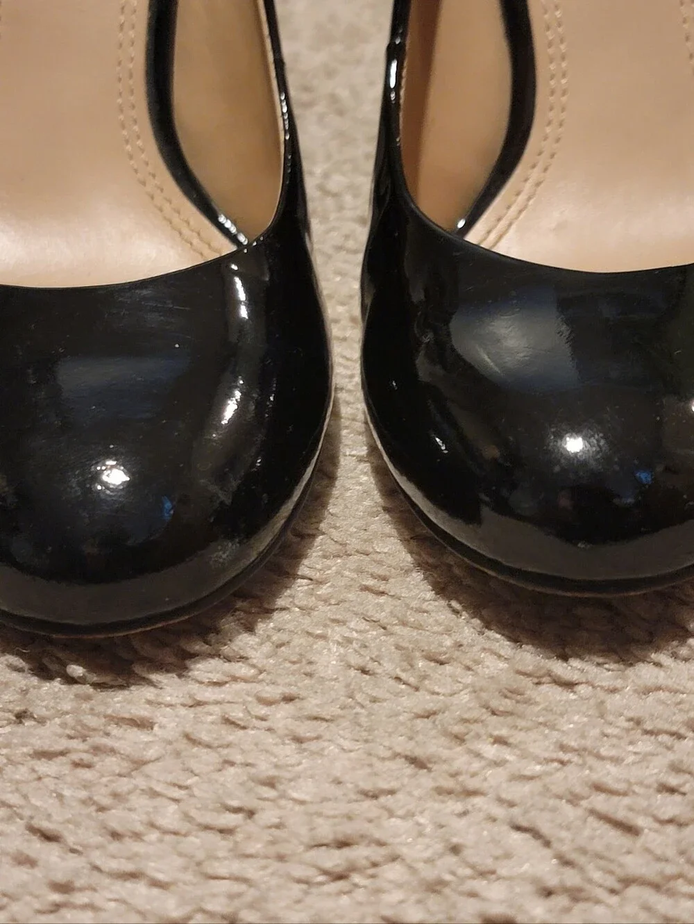 Tory Burch Astoria Black Patent Leather Wedge Heels Size 7.5
